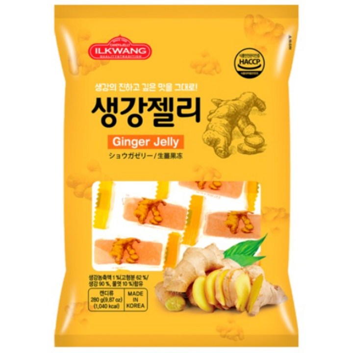 일광제과 생강젤리, 280g, 5개