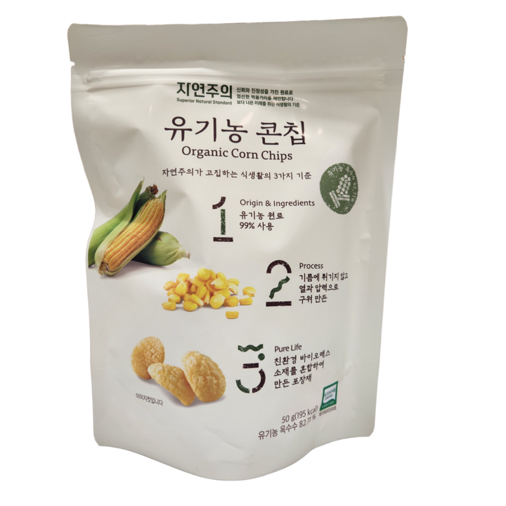 자연주의 유기농 콘칩, 1개, 50g