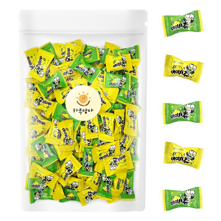 아이셔 레몬 라임 대용량 간식 츄잉캔디 100개입 개별포장, 450g, 1세트