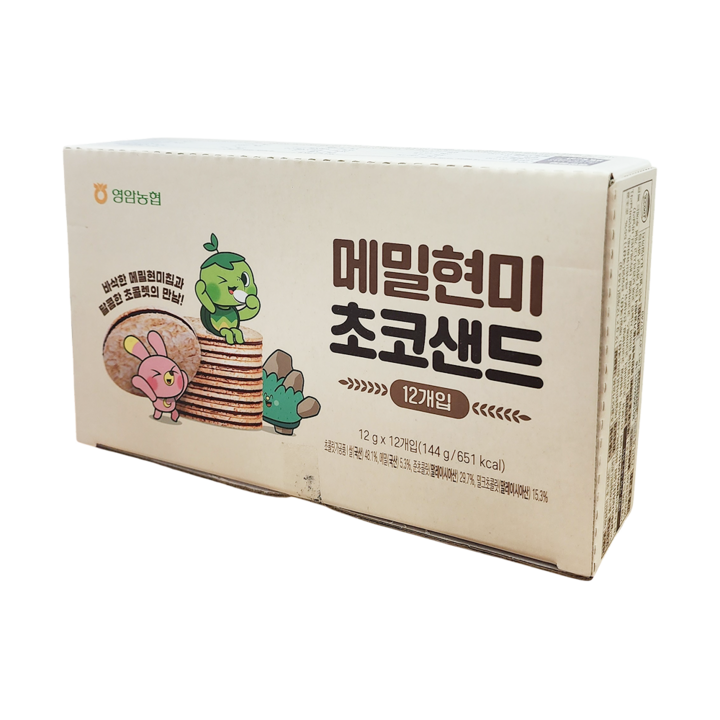 농협 메밀현미 초코샌드, 1개, 144g