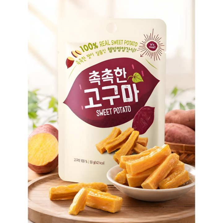촉촉한 고구마 말랭이, 10개, 50g