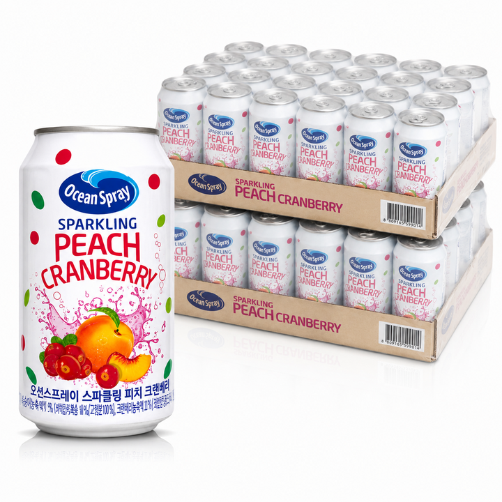 오션스프레이 스파클링 피치, 345ml, 48개