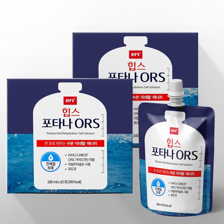 힙스 포타나ORS 마시는수액 먹는수액 전해질보충, 6박스, 1L