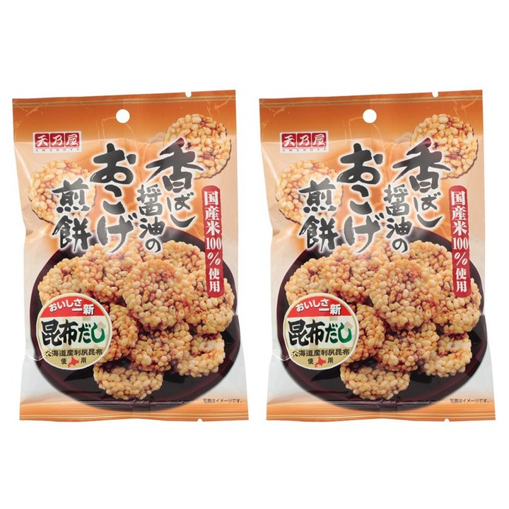 아마노야 고소한 간장 누룽지 전병, 40g, 2개