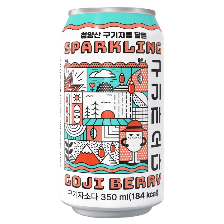 [공식] 보람바이오 청양산 구기자를 담은 구기자소다, 24개, 350ml