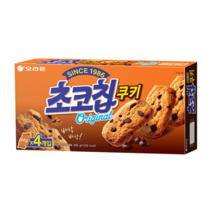 오리온 초코칩쿠키, 256g, 5개