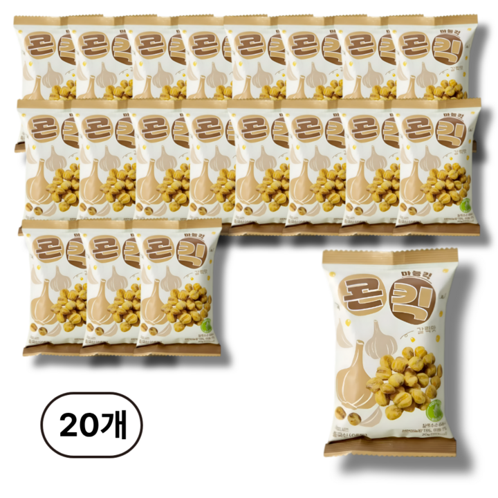주당부리 베이키드 콘킥 NON-GMO 갈릭맛 개별포장, 20개, 20g