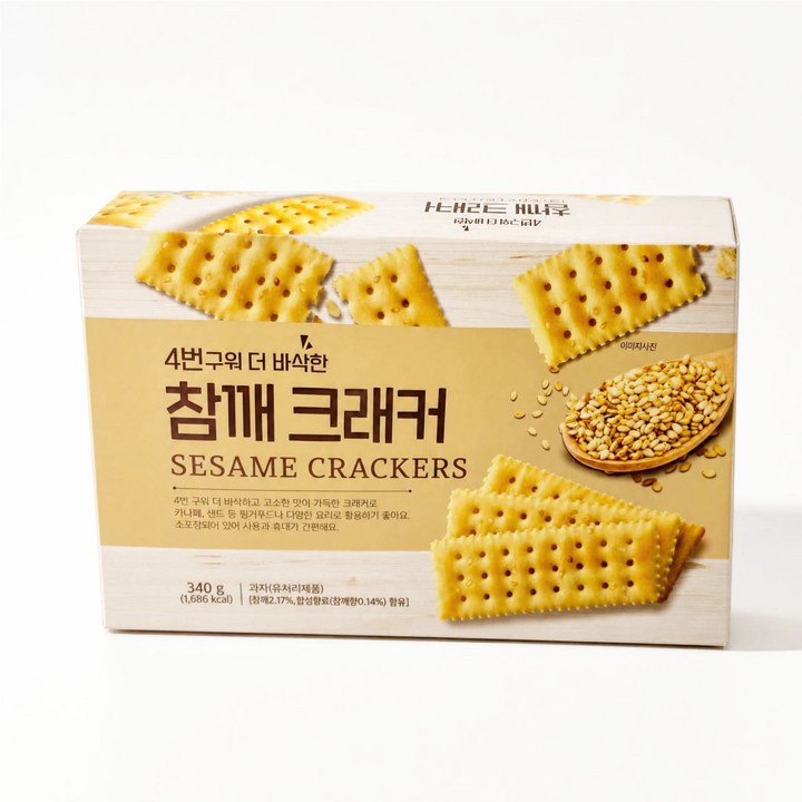 4번구워 더 바삭한 참깨 크래커, 1개, 340g