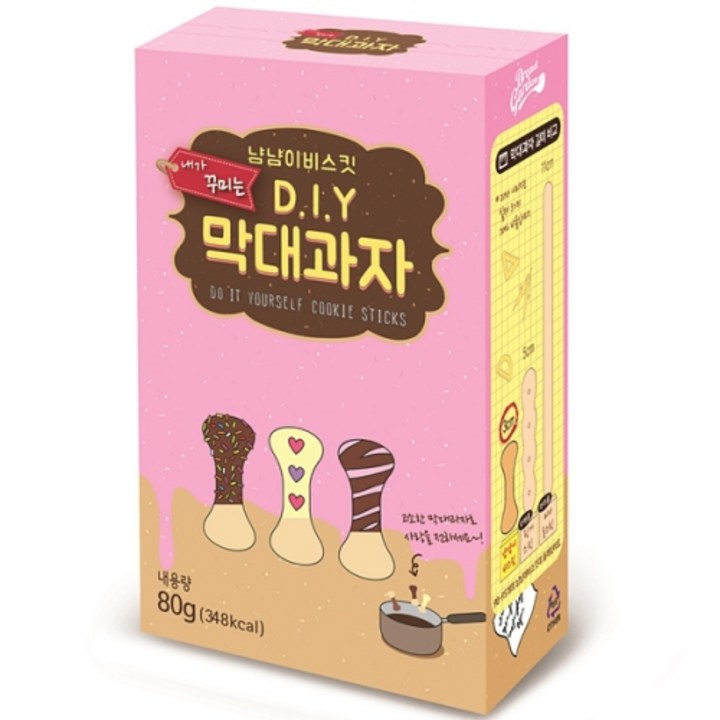 [브레드가든] 막대과자 초코송이 미니스틱 빼빼로만들기 과자, 1개, 80g