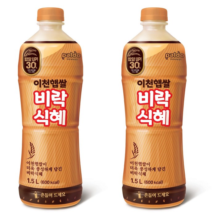 팔도 비락식혜 이천햅쌀 식혜, 2개, 1.5L