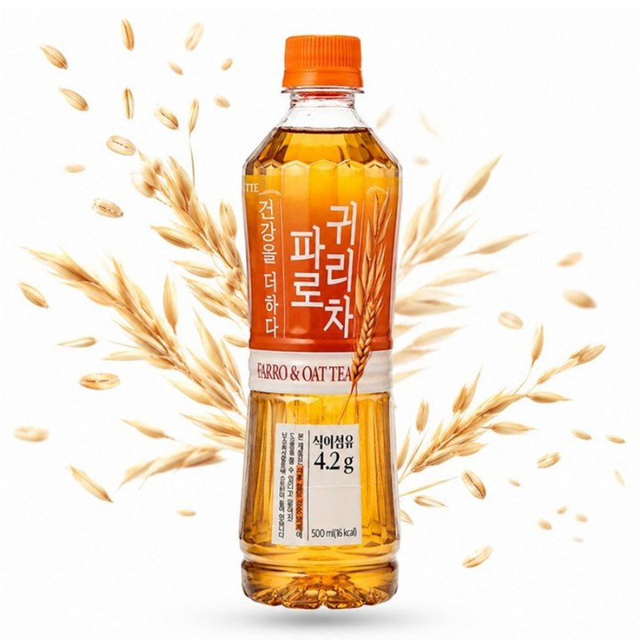 롯데칠성음료 더하다 파로귀리차, 36개, 500ml