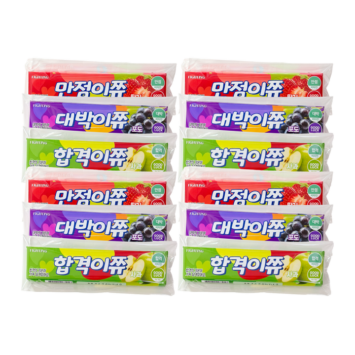 수능응원 시험응원간식 마이쮸 패러디 스티커, 12개, 44g
