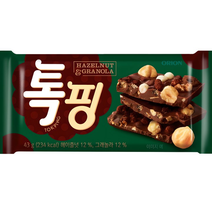 오리온 톡핑 헤이즐넛&그래놀라, 43g, 1개