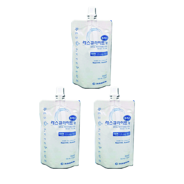 고려제약 레스큐라이트 플러스 액, 3개, 100ml