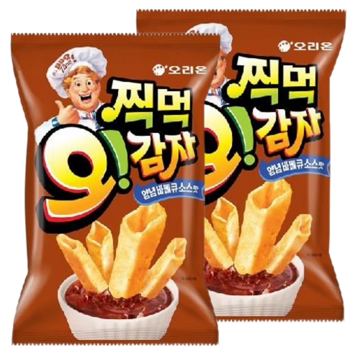 오리온 오감자 찍먹 양념바베큐 136g, 2개
