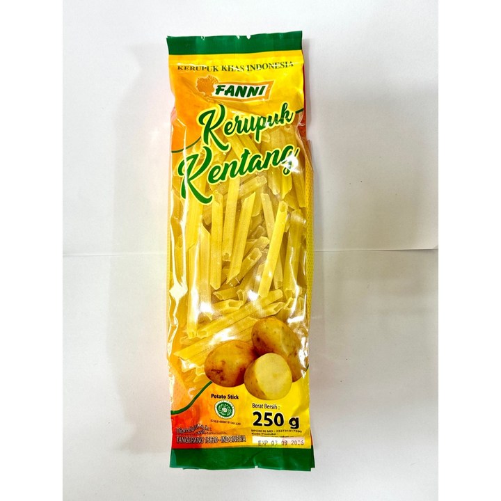인도네시아 판니 케러퍽 켄탕 튀김 감자칩 Fanni kerupuk potato Indonesia, 1개, 250g
