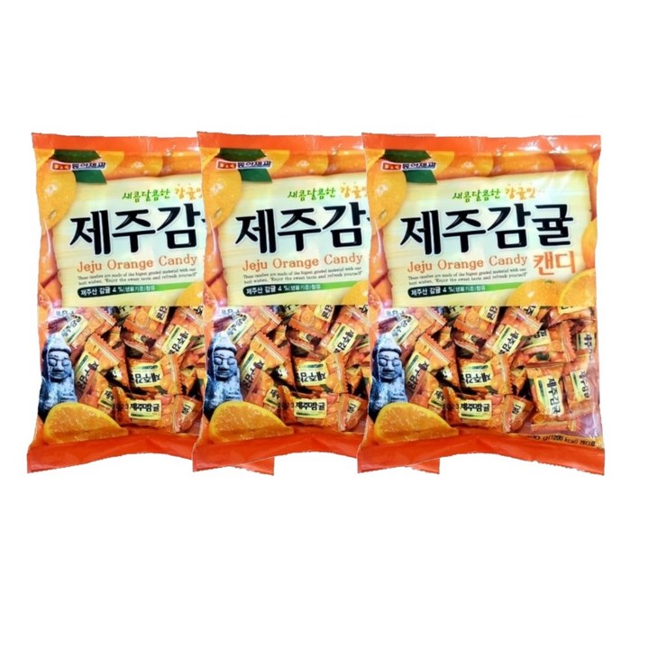 동아제과 제주감귤캔디, 300g, 3개
