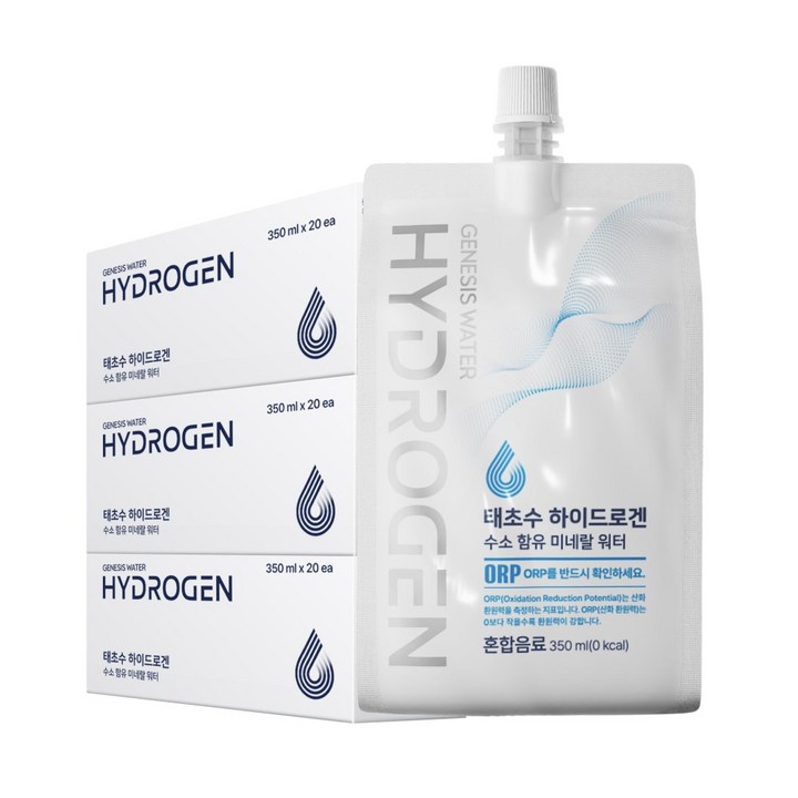 태초수 하이드로겐 수소수 수소 함유 미네랄워터 온누리약국 20개입 1박스, 60개, 350ml