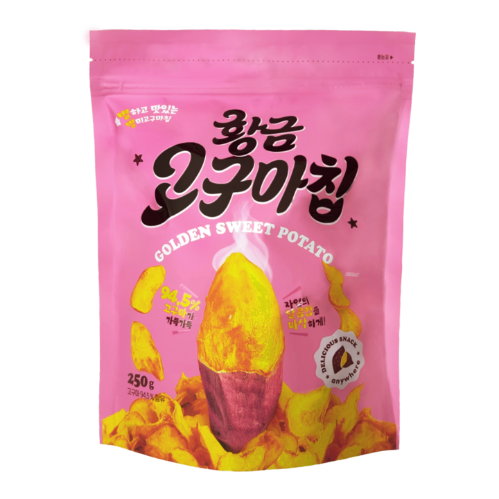 별별간식연구소 달콤 바삭 황금 고구마칩 원물 94.5%, 1개, 250g