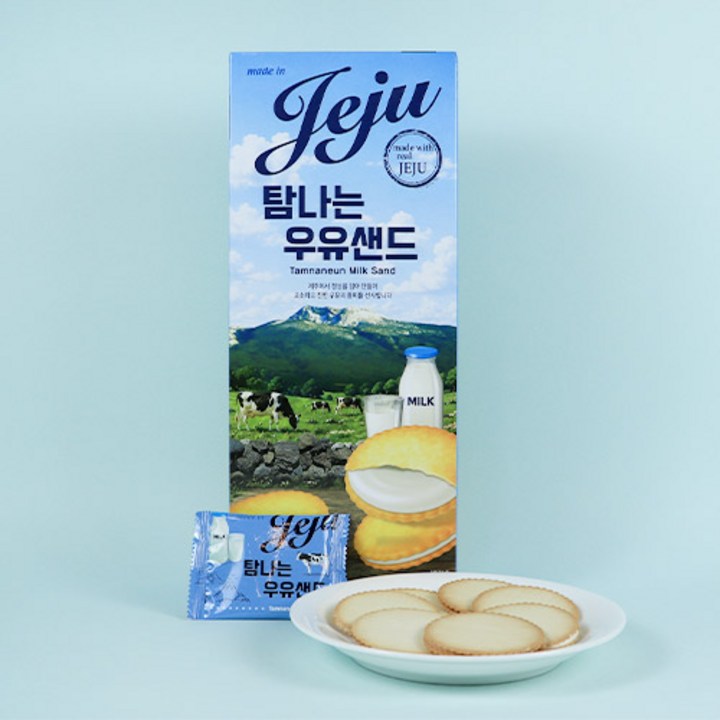 제주 탐나는 우유샌드 기념품 샌드쿠키 밀크샌드 디저트, 1개, 240g