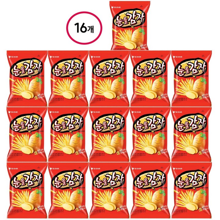 오리온 눈을감자 페퍼솔트맛, 36g, 16개