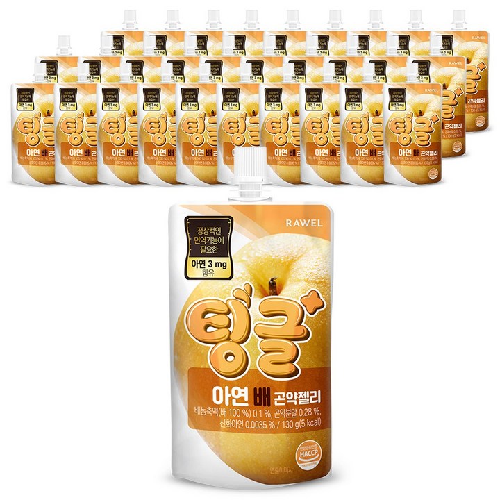 로엘 팅글 아연 배 곤약젤리, 130g, 30개
