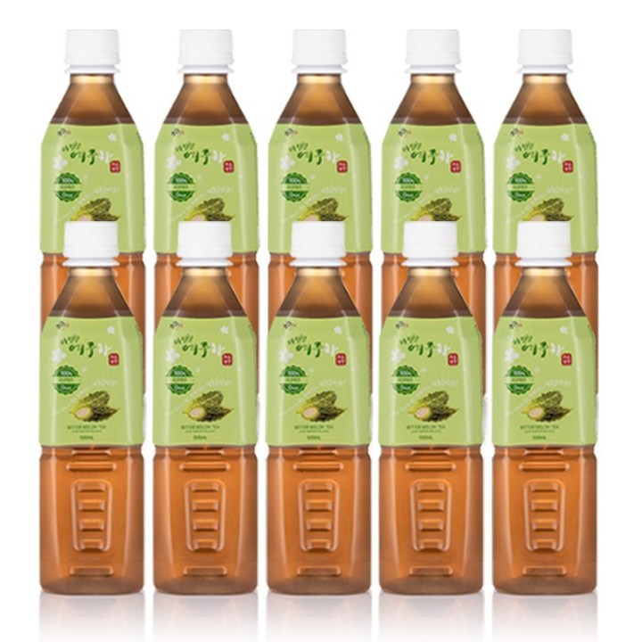 자애인 더진한 여주차 500ml 10병 선물포장 100% 국산 여주 저온숙성 리얼여주차, 10개
