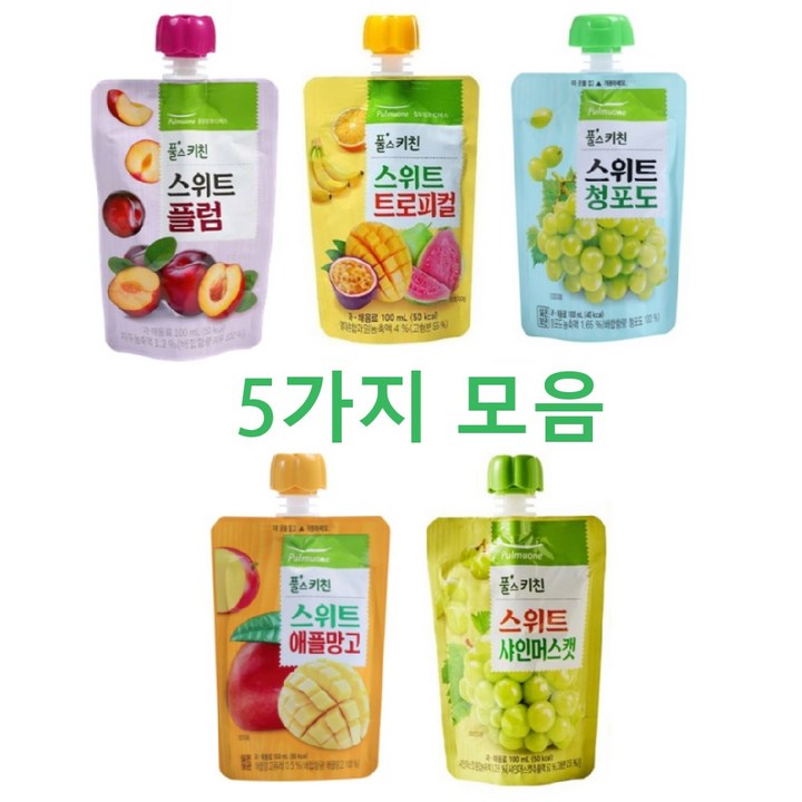 [CHOICE BOX]풀무원 풀스키친 과채음료 5가지맛 모음 어린이음료, 100ml, 10개