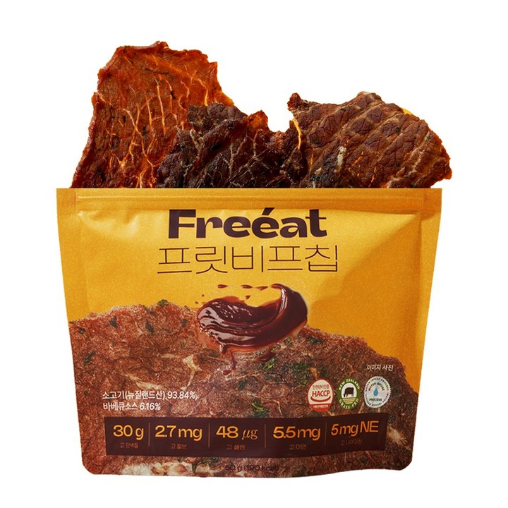 프릿 비프칩 바베큐맛 (입터짐 방지 목초우), 1개, 50g