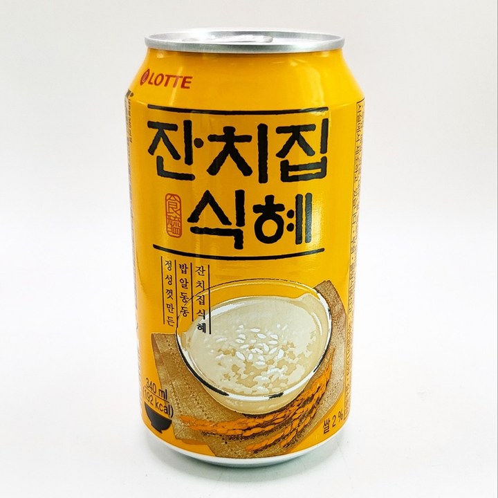 롯데칠성) 잔치집 식혜, 340ml, 8개
