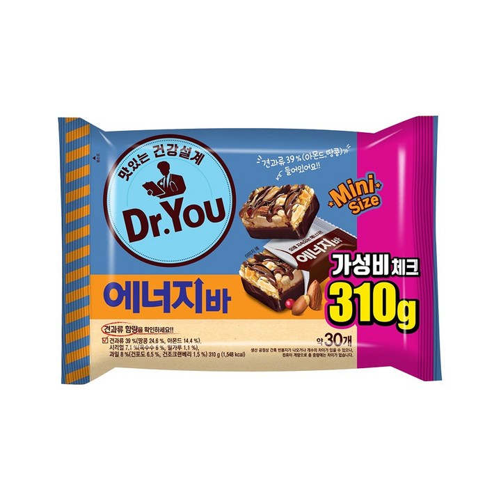 닥터유 에너지바 미니, 310g, 5개