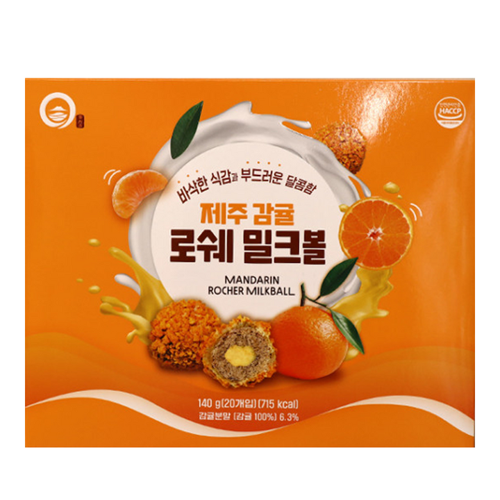 제주 감귤 로쉐 밀크볼, 1개, 140g