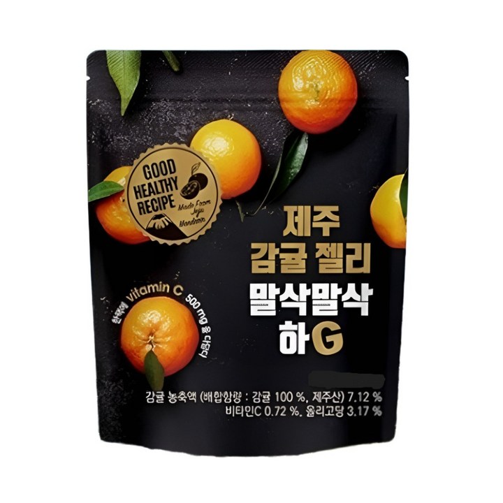 제주 감귤젤리 말삭말삭하G, 78g, 3개