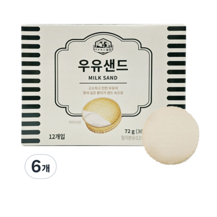 아침미소목장 우유샌드, 6개, 72g