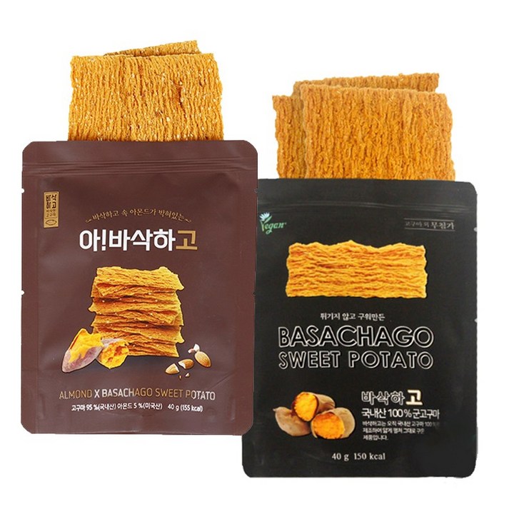 바삭하고 고구마칩 40g + 아몬드 바삭하고 고구마칩 40g 10세트