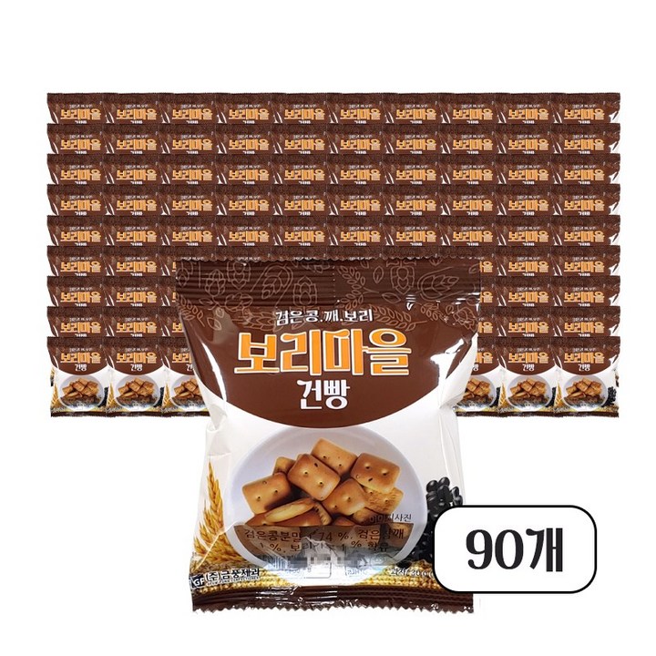 금풍제과 검은콩깨 보리건빵, 30g, 90개