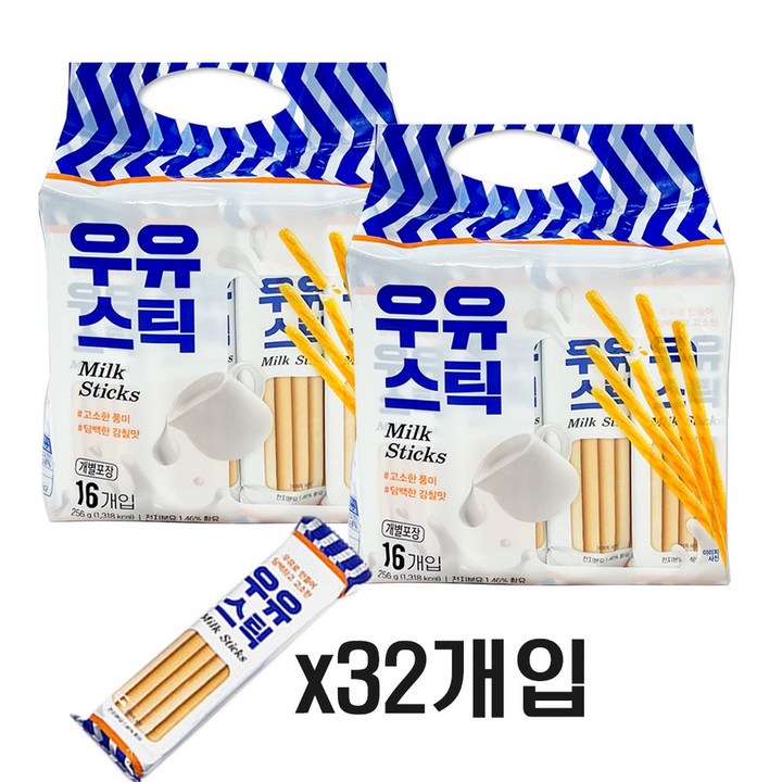 키즈웰 우유스틱, 16g, 32개