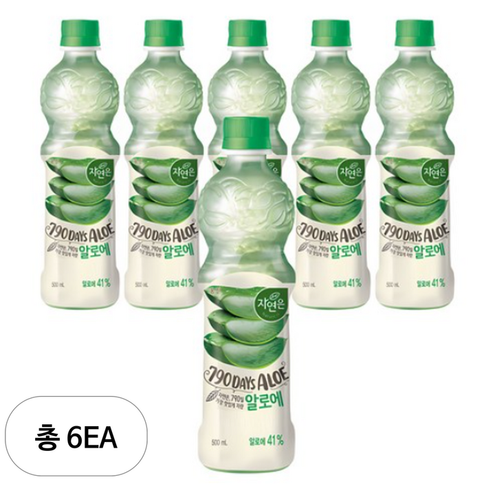 자연은 알로에 주스, 500ml, 6개