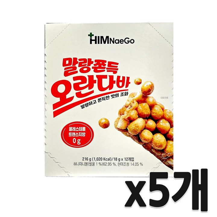 힘내고 말랑 쫀득 오란다바, 216g, 5개