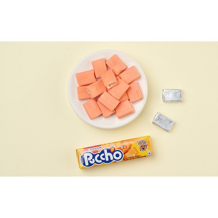 푸쵸 스틱 캔디 망고, 50g, 3개