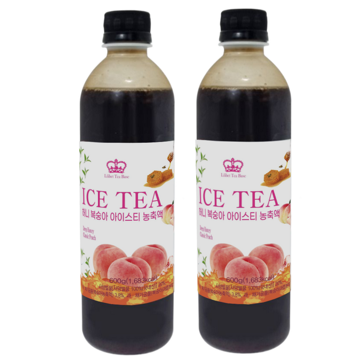 릴리벳 복숭아 아이스티 베이스 600g 2병, 2개
