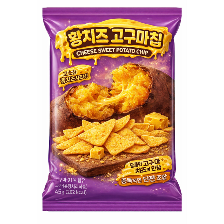 선우글로벌 황치즈 고구마칩, 1개, 45g