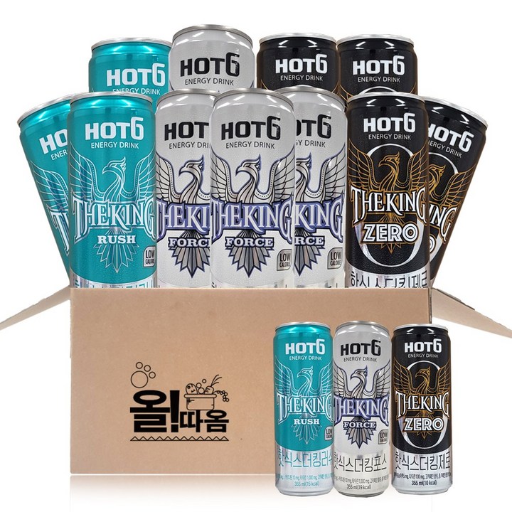 올따옴기획 핫식스더킹슬릭 355ml(제로5개+포스5개+러쉬4), 1세트, 355ml