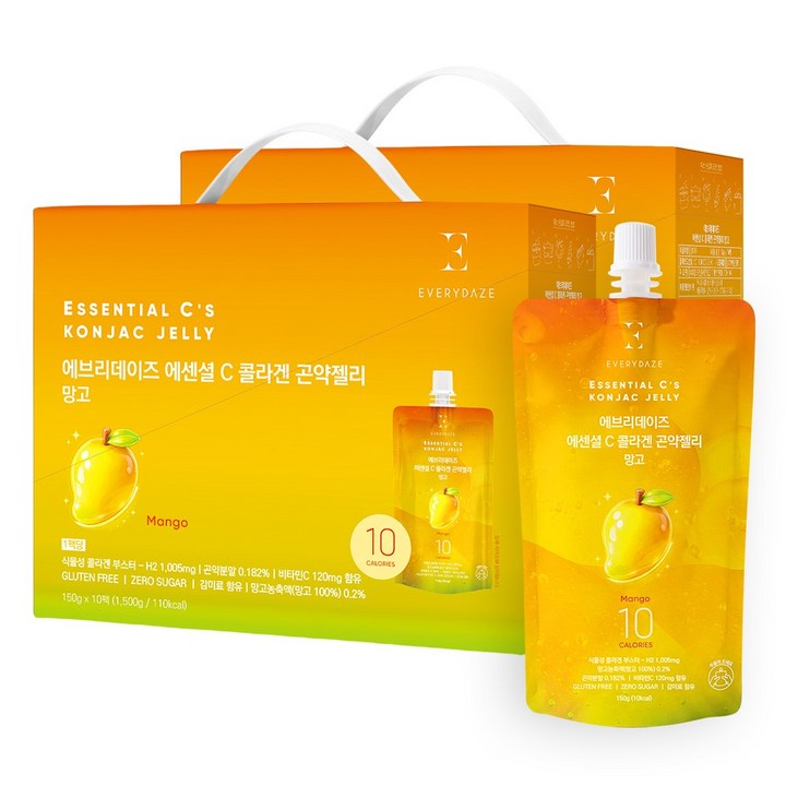 에브리데이즈 에센셜 C 콜라겐 곤약 젤리 망고, 2박스, 150g