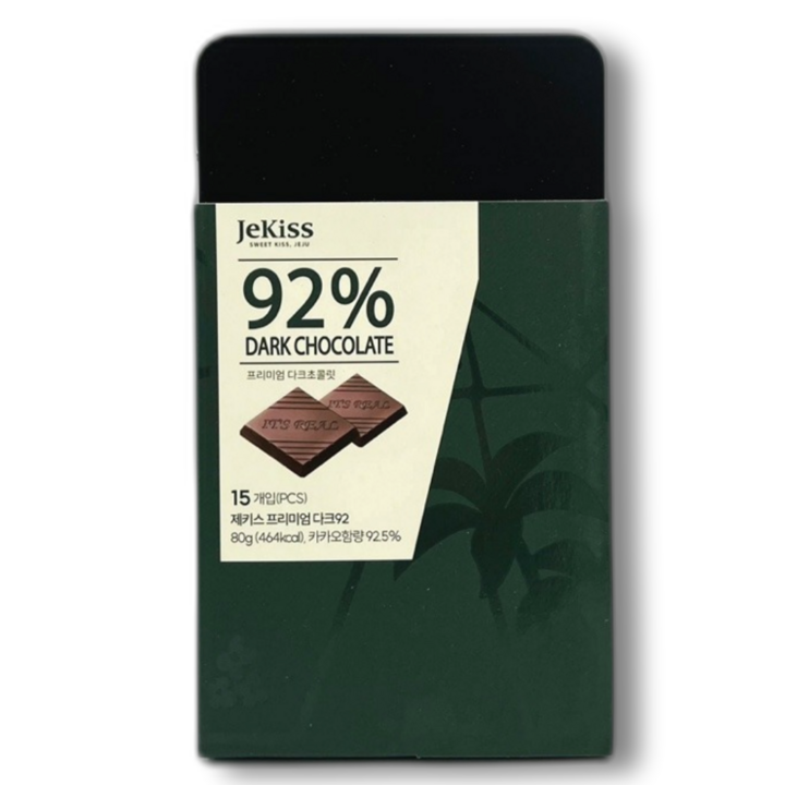 제키스 프리미엄 다크초콜릿92%, 1개, 80g