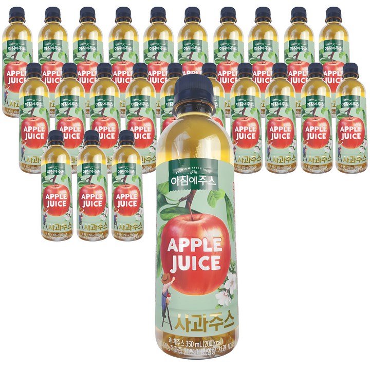 아침에주스 사과주스, 350ml, 24개
