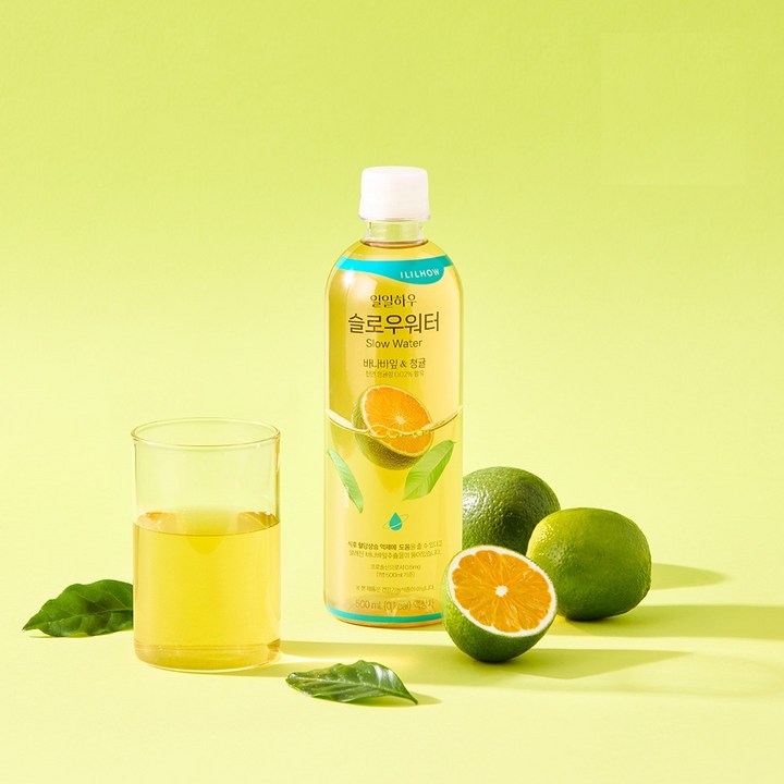 삼일제약 일일하우 슬로우워터 바나바잎&청귤 제로칼로리 식후 혈당 관리, 24개, 500ml