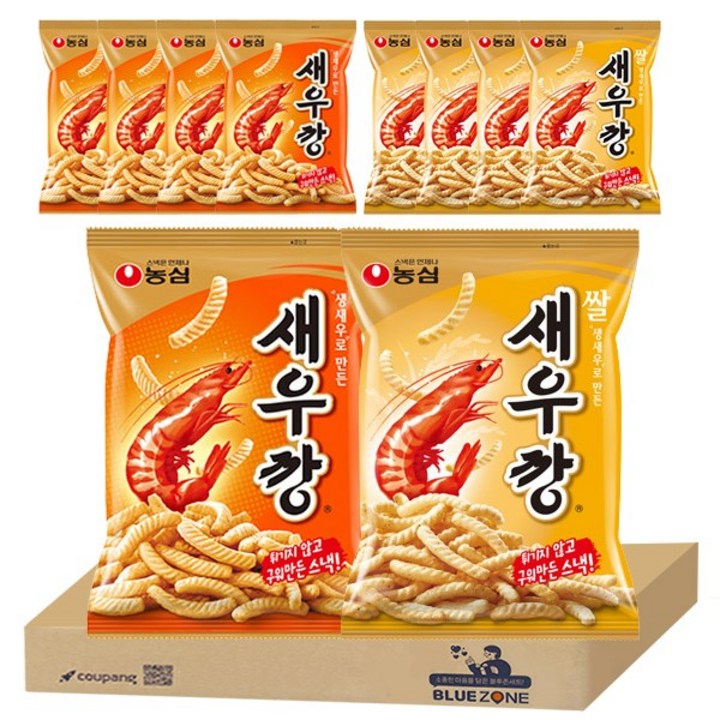 블루존 농심 새우깡세트(새우깡5개+쌀새우깡5개), 80g, 1개