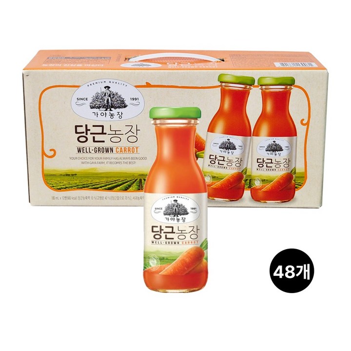 가야농장 당근농장, 180ml, 48개