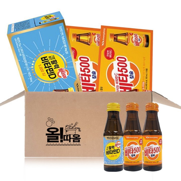 올따옴기획 건강음료 비타500 칼슘 20입+비타민D 10입, 0.1l